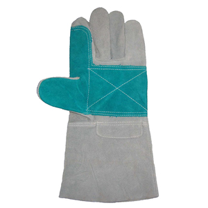 Guantes de soldadura de cuero sintético personalizados, Palma de pistola con protección de mano superior, Gareding Industrial para guantes de cuero para hombres - Product Image 5