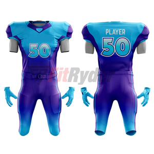 เสื้อเจอร์ซีย์อเมริกันฟุตบอลสำหรับผู้ชายชุดอเมริกันฟุตบอลแบบสั่งทำขนาดโลโก้และพิมพ์ซับลิเมชันตามสั่ง - Product Image 4