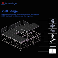 Scène mobile pour événements intérieurs et extérieurs structures en aluminium portables plate-forme de scène scène de mariage scène de concert mobile