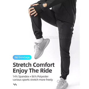 Pantalon de cyclisme décontracté le plus vendu, léger, respirant, anti-humidité, en polyester/coton, grande taille, taille mi-haute, devant plat - Product Image 3