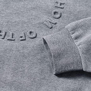 Sudadera con capucha de algodón puro de color sólido al por mayor Logotipo impreso Ropa de trabajo en relieve - Product Image 6