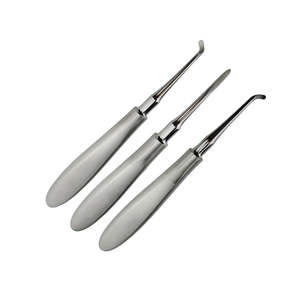 Elevador de Raíces Dental Recto Izquierdo con Mango de Acero Inoxidable y Fuente de Alimentación Manual para Cirugía Dental - Uso Dental por SurgiRight - Product Image 2