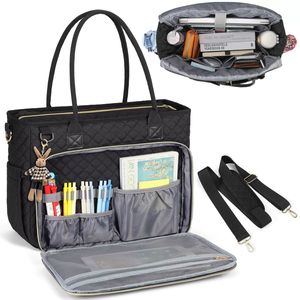 Sacs de voyage de grande taille pour femmes Bolso Étanche Multi-poches Porte-documents pour ordinateur portable pour infirmière École 15,6 17 pouces Sacs à <span class=keywords><strong>main</strong></span> pour ordinateur portable - Product Image 6