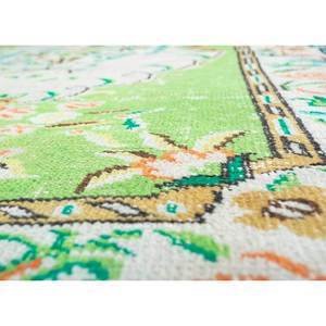 Tapis en laine noué à la main vert vintage, grand format, motif rectangulaire abstrait à médaillon pour la maison, le salon, le couloir - Pae-473 - Product Image 3