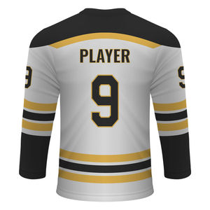 เสื้อฮอกกี้น้ำแข็งแบบกำหนดเองได้ โลโก้ตามสั่ง ผ้าโพลีเอสเตอร์ 100% แขนยาว คอวี ระบายอากาศ แห้งเร็ว ซักแล้วใส่ได้ - Product Image 2