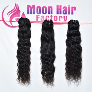 Meilleure qualité de cheveux humains vierges indiens Remy, cuticules alignées, mèches ondulées, parfaites pour une utilisation quotidienne et de perfectionnement, en provenance d'Inde, à vendre - Product Image 3