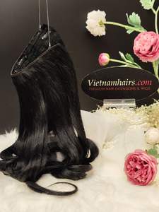 2025 Hot Selling High Quality Vietnam 100% Raw Human Hair <b>Extensions</b> for <b>Halo</b> Cuticle Wave Curl Remy Hair Bundle Straight Yaki - Product Image 2