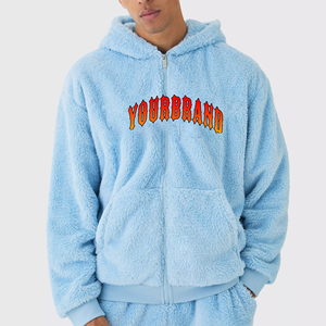 Hot Selling New Arrival Premium Quality <b>Men's</b> <b>Sherpa</b> Hoodies Breathable Quick Dry Plus Size Solid Blank <b>Hoodie</b> Sweatshirt 2025 - Product Image 3