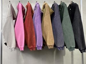 Cropped Men Vintage Hoodie Embroidery 500gsm Heavyweight Distressed <b>Applique</b> <b>Patch</b> Stone Acid Wash Hoodie spider hoodie - Product Image 5