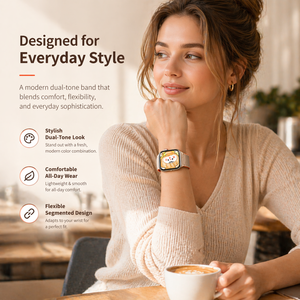 <span class=keywords><strong>Correa</strong></span> de Repuesto Magnética de Silicona de Doble Color Ajustable para Mujer, 22 mm, para Reloj <span class=keywords><strong>Apple</strong></span> 10, <span class=keywords><strong>Correa</strong></span> de Silicona Magnética - Product Image 3