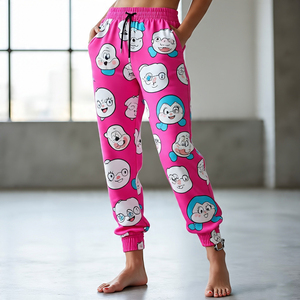 กางเกงเรียกเหงื่อเอวสูงลำลองสำหรับผู้หญิงกางเกงกีฬามีเชือกรูดน้ำหนักเบาเข้ารูปกางเกงจ็อกเกอร์กางเกงวอร์มผู้หญิง - Product Image 1