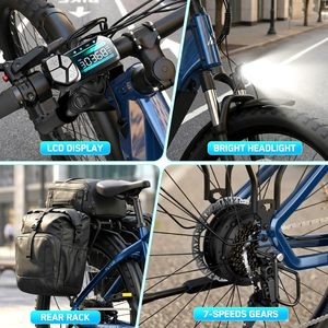 Bicicleta Eléctrica en Oferta - 1200W de Potencia Máxima, Neumáticos 27.5x2.25, Cuadro de Aluminio, Batería Extraíble de 48V 15AH - Product Image 2