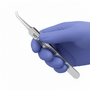 Pinzas Quirúrgicas Curvas de Precisión, Pinzas de Acero Inoxidable de Alta Calidad para Extensiones de Pestañas, Laboratorio y Uso Médico - Product Image 4