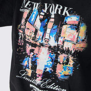 1 vente en gros qualité bouffée impression coton lourd hommes sweat à capuche surdimensionné impression personnalisée luxe pull coton sweats à capuche personnalisés - Product Image 5