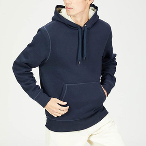 Invierno personalizado bordado de gran tamaño liso polar algodón sudaderas con capucha para hombre pulóver Unisex a granel de talla grande sudaderas - Product Image 3