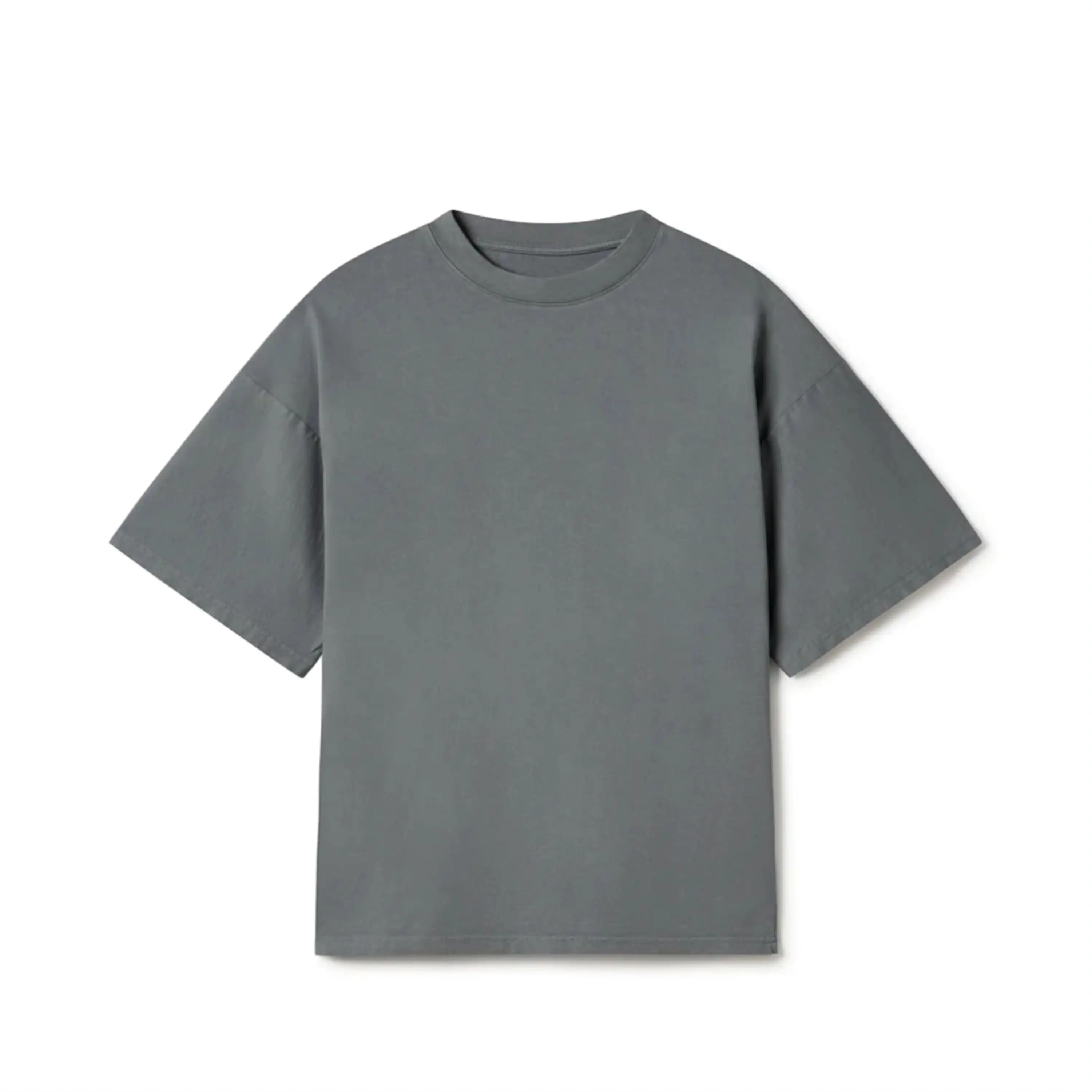Экологически чистая пустая футболка 180 GSM с коротким рукавом и круглым вырезом Мужская устойчивая футболка из органического хлопка на заказ