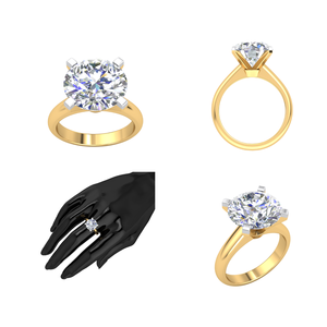 Bague pour femme en or massif 18 carats de qualité supérieure EF Color Lab Grown VS Clarity Diamond pour mariage fiançailles anniversaire cadeau certifié IGI - Product Image 2