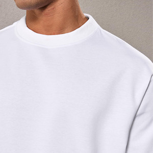 2026 Fashion Design Custom Logo 275GSM 100%Cotton Heavy <b>Weight</b> Oversized Streetwear <b>Blank</b> Plain Boxy Fit Cropped Men's T-Shirts - Product Image 6