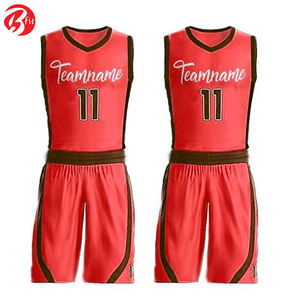 Conjuntos cómodos de uniformes de baloncesto para adultos Jersey y pantalones cortos con bolsillos Ropa transpirable para tallas grandes para uso en equipo - Product Image 2