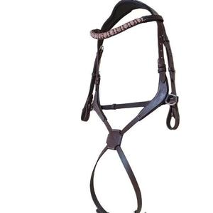 Brida de Doma de Caballo-Negro Completo Con Riendas de Goma Habana O Negro Brida de Cuero de Filete de Caballo de Alta Calidad - Product Image 4