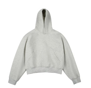 เสื้อฮู้ดดี้ผู้ชายสไตล์วินเทจ รุ่นใหม่ล่าสุด น้ำหนัก 350 กรัม ผ้าฟลีซบุขนด้านใน สีพื้น ทรงโอเวอร์ไซส์ ไหล่ตก สำหรับฤดูใบไม้ร่วง - Product Image 1