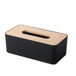 Soporte decorativo de lujo hecho a mano de madera para caja de pañuelos con dispensador de servilletas Rectangular moderno para uso en el hogar y la Oficina - Product Image 1