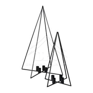 Grand bougeoir en fer antique vintage forgé par forgeron pour les décorations de Noël. - Product Image 4