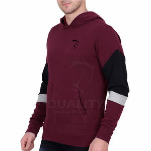 เสื้อฮู้ดผ้าฝ้าย100% น้ำหนักเบาสำหรับผู้ชายเสื้อมีฮู้ดโลโก้สีทึบปรับแต่งได้ - Product Image 3