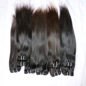 Indien Remy Soyeux Droite Vague Naturelle Vendeurs Cuticule Aligné Noir Couleur En Gros Bundles Fabrique Des Extensions De Cheveux Humains - Product Image 4