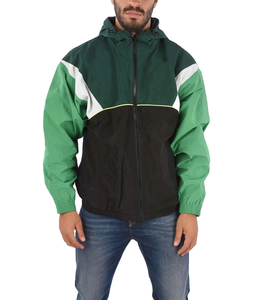 Veste de pluie de style sportswear avec tissu respirant confortable et coupe-vent et capuche réglable Vestes pour hommes - Product Image 1