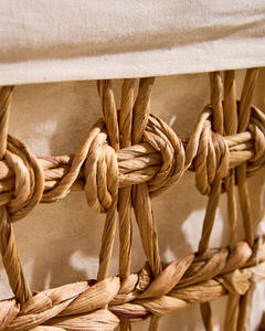 Panier rond élégant écologique en rotin tissé à la main avec couvercle stockage polyvalent organisant des articles ménagers améliorant votre espace - Product Image 4