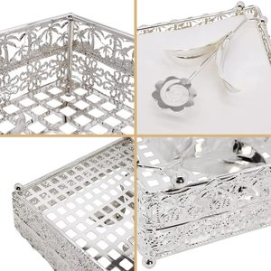 Porte-serviettes en acier inoxydable en métal brillant Design Home Hotel Restaurant Décoration de table Prix direct d'usine de haute qualité - Product Image 5