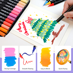 Artecho 5 Pezzi Pennarelli Acrilici Bianchi con Punta a Pennello e Punta Fine per Marcatori Acrilici - Product Image 6