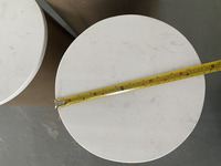 Ensemble de tables basses gigognes commerciales avec base cylindrique en forme de tambour, plateau en MDF, table d'appoint réglable, mobilier d'hôtel contemporain