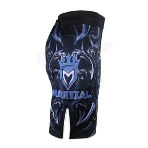 Pantalones cortos de MMA con estampado de logotipo personalizado de alta calidad para hombre, pantalones cortos de algodón para entrenamiento similares a pantalones cortos de boxeo - Product Image 6