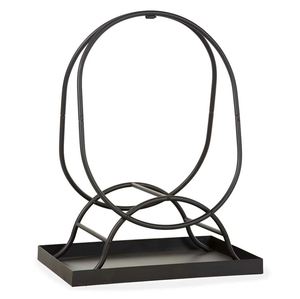 Soporte de madera Elegante estante de almacenamiento de leña de troncos Soporte de almacenamiento para el hogar y el jardín Accesorios para chimenea interior y exterior - Product Image 6