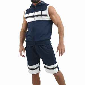 Conjunto Deportivo Multicolor 2026, Chándal Informal con Bloques de Color, Chándal de Poliéster de 2 Piezas, Pantalones Cortos para Hombre, Conjunto Transpirable de Algodón - Product Image 2
