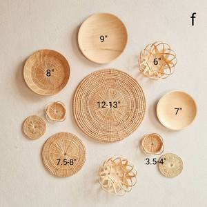 Vintage Wall Decor, Unique Handmade Rattan Plate Decoration, Boho <b>Baskets</b> Wall Decor Wall Hanging Decor - Product Image 5