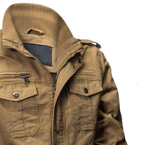 ราคาขายส่ง เสื้อแจ็คเก็ตผู้ชายแบบมีซิป คอตั้ง สไตล์ลำลอง สำหรับฤดูหนาว เสื้อแจ็คเก็ตคาร์โก้แบบซักสำหรับกิจกรรมกลางแจ้ง พร้อมบริการ OEM - Product Image 4