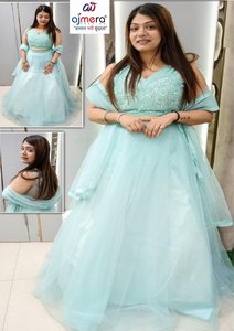 Ajmera Women Modern Stylish Bridal Reception Gown Natural Elegant Sleeveless Long Party Wear Embroidery Traditional Outfit - Product Image 4
