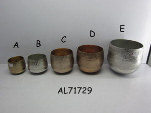 Maceta de suelo de Metal martillado de plata hecha a mano más vendida, decoración de jardín para el hogar con flores artificiales para decoración de interiores - Product Image 5