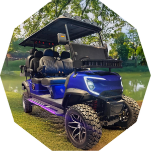 Carrito de golf eléctrico levantado con batería de litio al mejor precio inteligente de 2 + 2 asientos al por mayor - Product Image 6