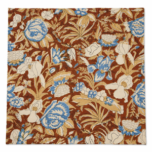 Hand Block Print Organic Eco-Friendly Breathable Quick-Dry Lightweight 90 GSM Maroon <b>Red</b> Cotton Fabric for Floral Women Dresses - Product Image 2