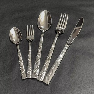 Juego de cubiertos de acero inoxidable de diseño lujoso para seguridad alimentaria, cubiertos recién llegados, vajilla - Product Image 2