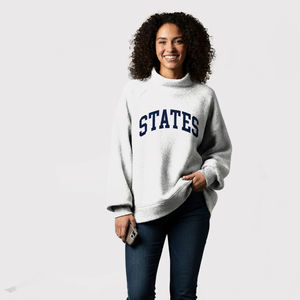 Hot Products <b>Women's</b> <b>Sweatshirt</b> O Neck Sequins <b>Long</b> Sleeve Spring Customized Logo Comfortable Oversized <b>Sweatshirt</b> - Product Image 2