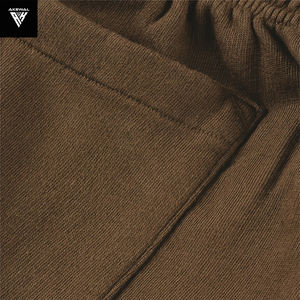 Logotipo personalizado para hombre marrón 100% algodón Activewear Gym Shorts French Terry 5 pulgadas Entrepierna Cintura elástica Tipo de cintura media Disponible Stock - Product Image 4