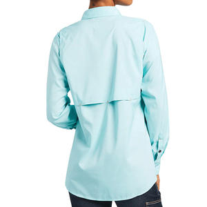 Camisas de trabajo de manga larga para mujer Bordado de impresión de logotipo personalizado para oficina de negocios corporativa Uniforme Tops Fábrica - Product Image 5