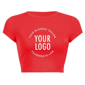 T-shirts personnalisés de haute qualité, vêtements décontractés, t-shirts fins, crop tops pour femmes - Product Image 1