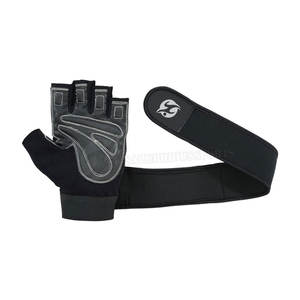 Unisex Black Leather Sport Weight <b>Lifting</b> <b>Gloves</b> Anti-Slip Workout Gym Fitness Training <b>Gloves</b> - Product Image 3
