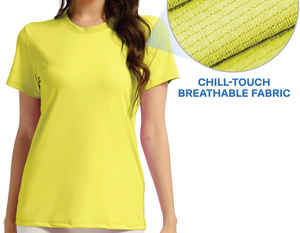 เสื้อยืดผ้าเนื้อละเอียดสไตล์ลำลองทรงหลวมป้องกันการเกิดขนแห้งเร็ว - Product Image 4